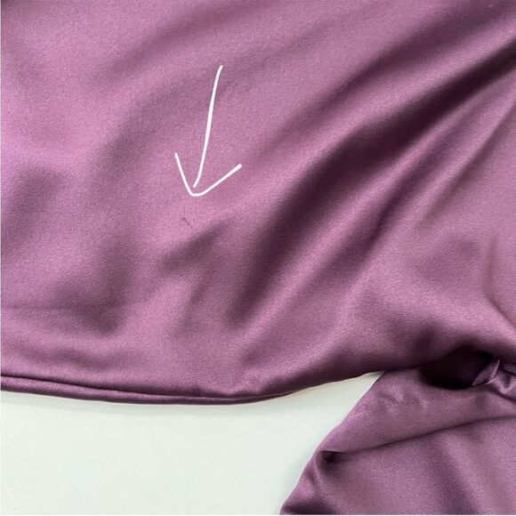 Vintage Purple Satin Blouse - Picture 9 of 9